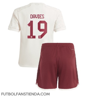 Bayern Munich Alphonso Davies #19 Tercera Equipación Niños 2023-24 Manga Corta (+ Pantalones cortos)